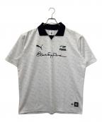 PUMA×THE BLACK EYE PATCHプーマ×ブラックアイパッチ）の古着「ゲームシャツ」｜ホワイト