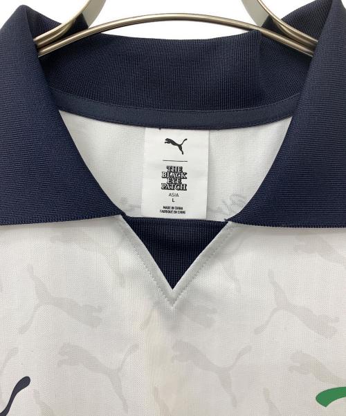 PUMA（プーマ）PUMA (プーマ) THE BLACK EYE PATCH (ブラックアイパッチ) ゲームシャツ ホワイト サイズ:Lの古着・服飾アイテム