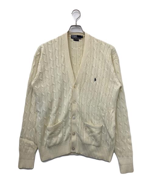 POLO RALPH LAUREN（ポロ・ラルフローレン）POLO RALPH LAUREN (ポロ・ラルフローレン) ケーブルニットカーディガン アイボリー サイズ:95の古着・服飾アイテム