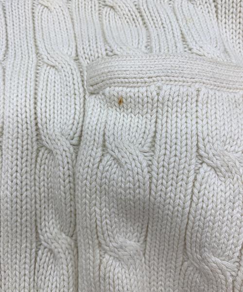 POLO RALPH LAUREN（ポロ・ラルフローレン）POLO RALPH LAUREN (ポロ・ラルフローレン) ケーブルニットカーディガン アイボリー サイズ:95の古着・服飾アイテム