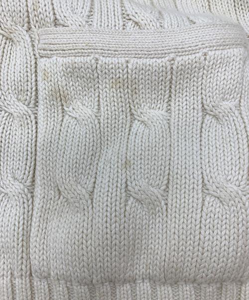 POLO RALPH LAUREN（ポロ・ラルフローレン）POLO RALPH LAUREN (ポロ・ラルフローレン) ケーブルニットカーディガン アイボリー サイズ:95の古着・服飾アイテム