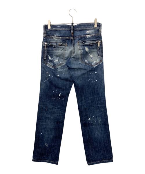 DSQUARED2（ディースクエアード）DSQUARED2 (ディースクエアード) ダメージデニムパンツ インディゴ サイズ:44の古着・服飾アイテム