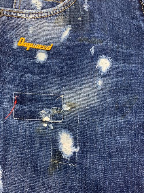 DSQUARED2（ディースクエアード）DSQUARED2 (ディースクエアード) ダメージデニムパンツ インディゴ サイズ:44の古着・服飾アイテム