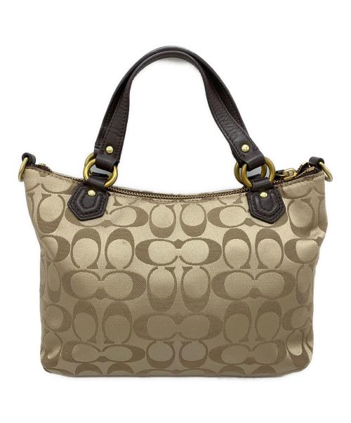 COACH（コーチ）COACH (コーチ) 2WAYバッグ ベージュ×ブラウンの古着・服飾アイテム