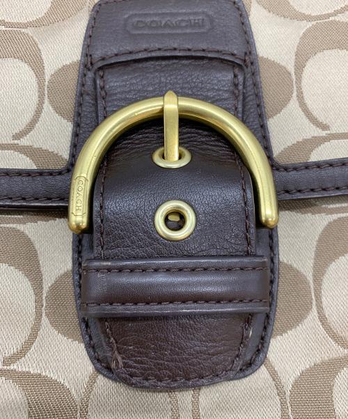 COACH（コーチ）COACH (コーチ) 2WAYバッグ ベージュ×ブラウンの古着・服飾アイテム