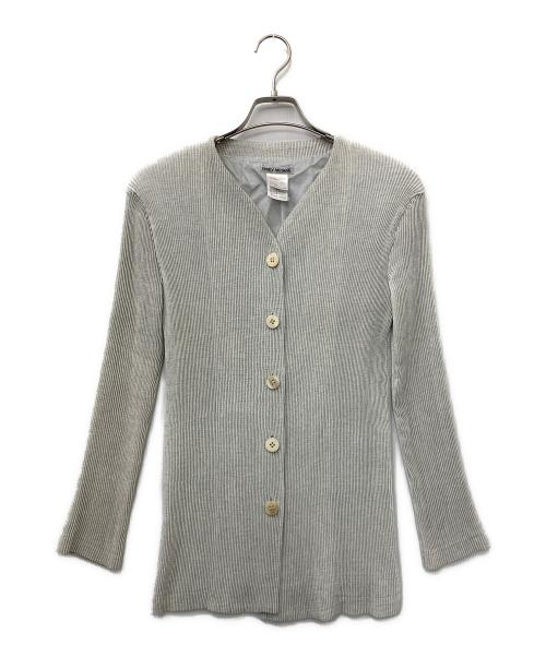 ISSEY MIYAKE（イッセイミヤケ）ISSEY MIYAKE (イッセイミヤケ) プリーツカーディガン グレー サイズ:Mの古着・服飾アイテム