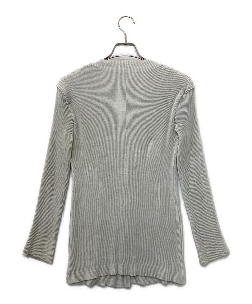 ISSEY MIYAKE（イッセイミヤケ）ISSEY MIYAKE (イッセイミヤケ) プリーツカーディガン グレー サイズ:Mの古着・服飾アイテム