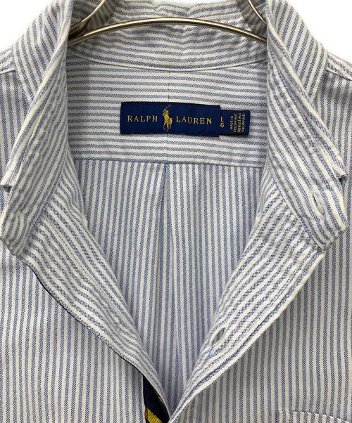 POLO RALPH LAUREN（ポロ・ラルフローレン）POLO RALPH LAUREN (ポロ・ラルフローレン) 長袖シャツ ブルー×ホワイト サイズ:Lの古着・服飾アイテム
