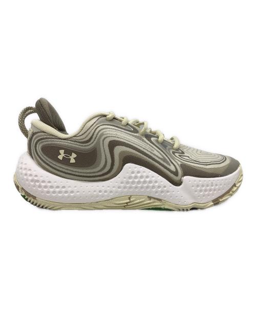 UNDER ARMOUR（アンダーアーマー）UNDER ARMOUR (アンダーアーマー) バスケットシューズ スポーン6 カモ ブラウン×イエロー サイズ:26の古着・服飾アイテム