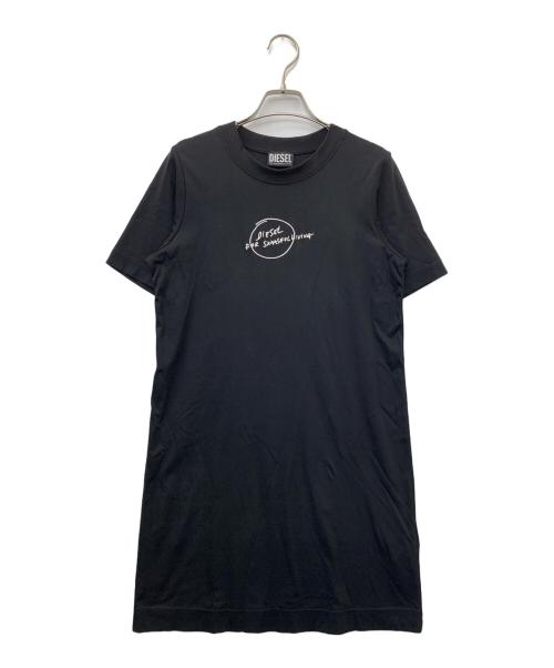 DIESEL（ディーゼル）DIESEL (ディーゼル) カットソーワンピース ブラック サイズ:Sの古着・服飾アイテム