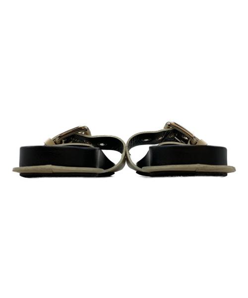 MARNI（マルニ）MARNI (マルニ) LEATHER FLIP FLOPS ブラック×ホワイト サイズ:37の古着・服飾アイテム