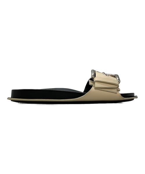 MARNI（マルニ）MARNI (マルニ) LEATHER FLIP FLOPS ブラック×ホワイト サイズ:37の古着・服飾アイテム