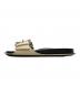 MARNI (マルニ) LEATHER FLIP FLOPS ブラック×ホワイト サイズ:37：8000円