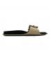 中古・古着 MARNI (マルニ) LEATHER FLIP FLOPS ブラック×ホワイト サイズ:37：8000円