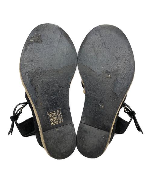BALENCIAGA（バレンシアガ）BALENCIAGA (バレンシアガ) ウェッジソールサンダル ブラック サイズ:35の古着・服飾アイテム