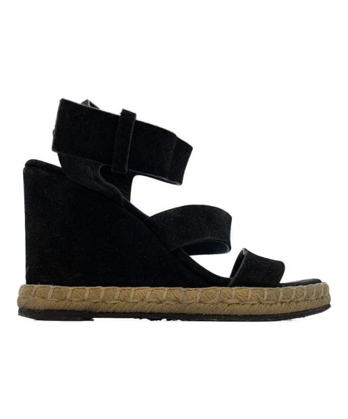 BALENCIAGA（バレンシアガ）BALENCIAGA (バレンシアガ) ウェッジソールサンダル ブラック サイズ:35の古着・服飾アイテム