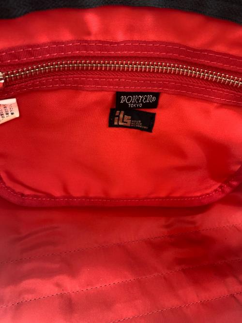 PORTER（ポーター）PORTER (ポーター) 2WAYボストンバッグ ブラック×レッドの古着・服飾アイテム