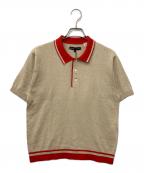 LEVI'S MADE&CRAFTEDリーバイスメイドクラフテッド）の古着「ニットポロシャツ」｜ベージュ×レッド