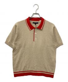 LEVI'S MADE&CRAFTED（リーバイスメイドクラフテッド）の古着「ニットポロシャツ」｜ベージュ×レッド