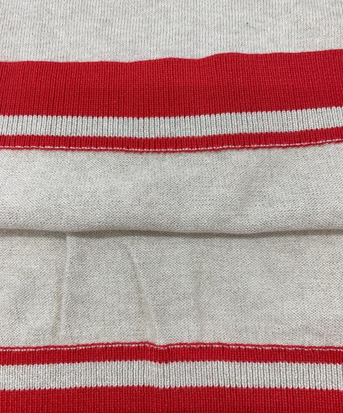 LEVI'S MADE&CRAFTED（リーバイスメイドクラフテッド）LEVI'S MADE&CRAFTED (リーバイスメイドクラフテッド) ニットポロシャツ ベージュ×レッド サイズ:S(JAPAN SIZE M)の古着・服飾アイテム