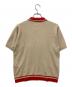 LEVI'S MADE&CRAFTED (リーバイスメイドクラフテッド) ニットポロシャツ ベージュ×レッド サイズ:S(JAPAN SIZE M)：7000円