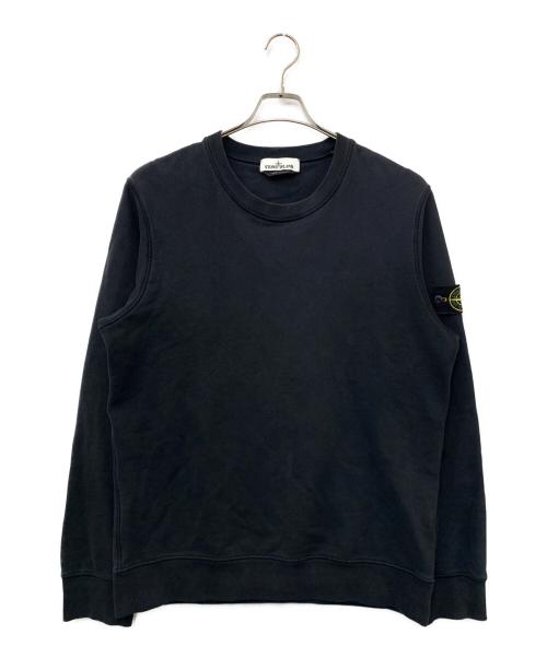 STONE ISLAND（ストーンアイランド）STONE ISLAND (ストーンアイランド) クルーネックスウェット ブラック サイズ:Lの古着・服飾アイテム