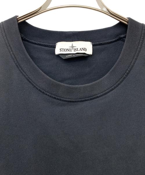 STONE ISLAND（ストーンアイランド）STONE ISLAND (ストーンアイランド) クルーネックスウェット ブラック サイズ:Lの古着・服飾アイテム