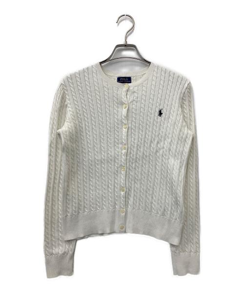 POLO RALPH LAUREN（ポロ・ラルフローレン）POLO RALPH LAUREN (ポロ・ラルフローレン) ニットカーディガン ホワイト サイズ:XLの古着・服飾アイテム
