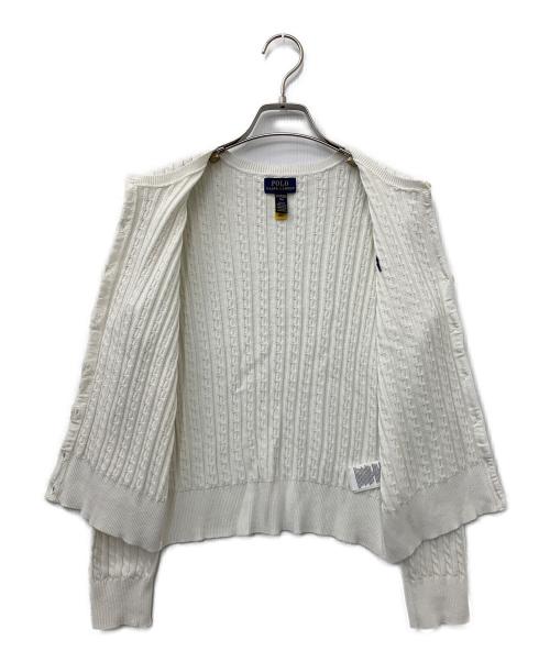 POLO RALPH LAUREN（ポロ・ラルフローレン）POLO RALPH LAUREN (ポロ・ラルフローレン) ニットカーディガン ホワイト サイズ:XLの古着・服飾アイテム