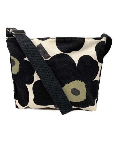 marimekko（マリメッコ）marimekko (マリメッコ) ショルダーバッグ ブラック×ホワイトの古着・服飾アイテム