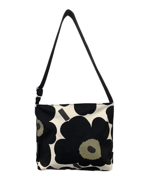 marimekko（マリメッコ）marimekko (マリメッコ) ショルダーバッグ ブラック×ホワイトの古着・服飾アイテム