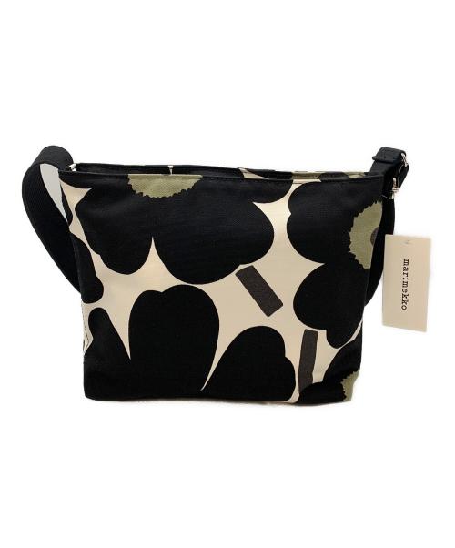 marimekko（マリメッコ）marimekko (マリメッコ) ショルダーバッグ ブラック×ホワイトの古着・服飾アイテム