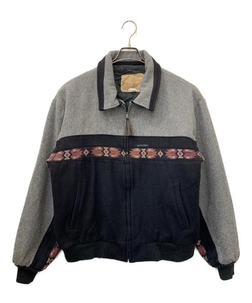 CRIPPLE CREEK（クリップルクリーク）CRIPPLE CREEK (クリップルクリーク) ボンバージャケット ブラック×グレー サイズ:XLの古着・服飾アイテム