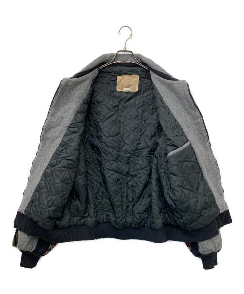 CRIPPLE CREEK（クリップルクリーク）CRIPPLE CREEK (クリップルクリーク) ボンバージャケット ブラック×グレー サイズ:XLの古着・服飾アイテム