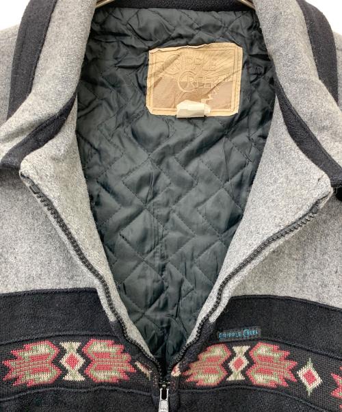 CRIPPLE CREEK（クリップルクリーク）CRIPPLE CREEK (クリップルクリーク) ボンバージャケット ブラック×グレー サイズ:XLの古着・服飾アイテム