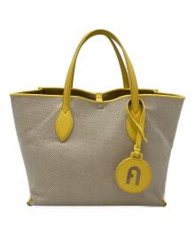 FURLA（フルラ）の古着「キャンバストートバッグ」｜グレー×イエロー