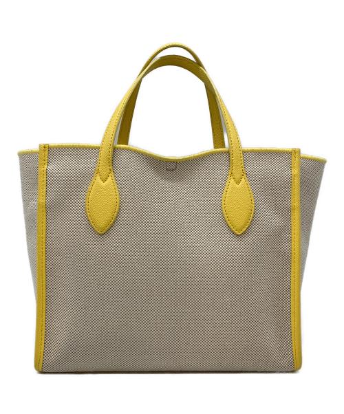 FURLA（フルラ）FURLA (フルラ) キャンバストートバッグ グレー×イエローの古着・服飾アイテム