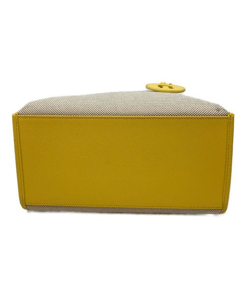 FURLA（フルラ）FURLA (フルラ) キャンバストートバッグ グレー×イエローの古着・服飾アイテム