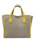 FURLA (フルラ) キャンバストートバッグ グレー×イエロー：8000円