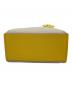 中古・古着 FURLA (フルラ) キャンバストートバッグ グレー×イエロー：8000円
