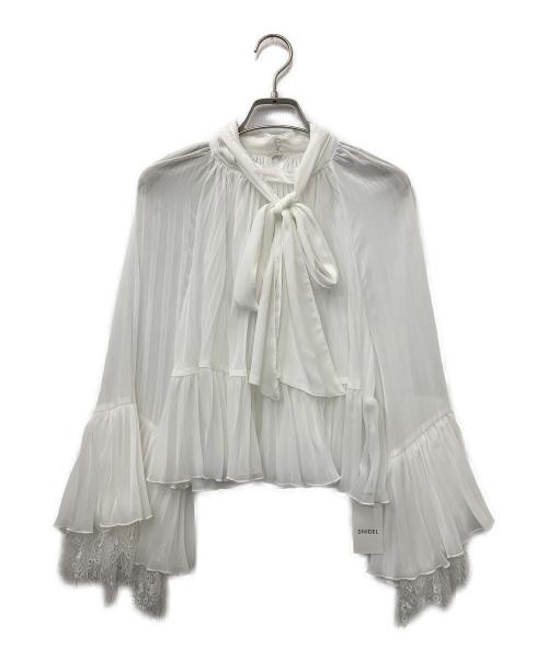 Snidel（スナイデル）Snidel (スナイデル) レーストリムシフォンセットアップ ホワイトの古着・服飾アイテム