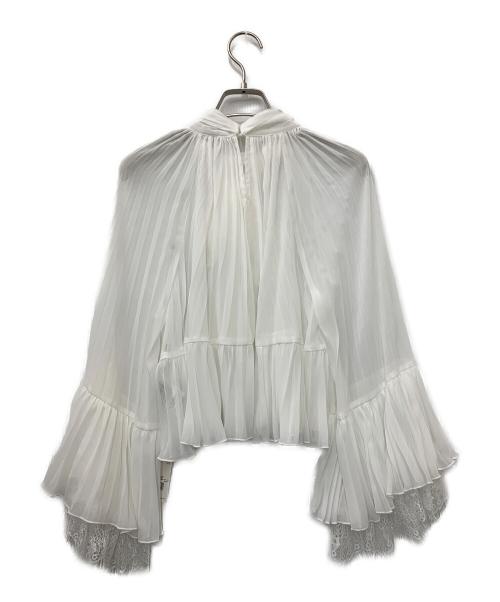 Snidel（スナイデル）Snidel (スナイデル) レーストリムシフォンセットアップ ホワイトの古着・服飾アイテム