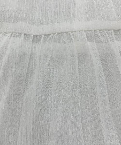 Snidel（スナイデル）Snidel (スナイデル) レーストリムシフォンセットアップ ホワイトの古着・服飾アイテム