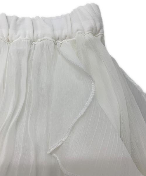 Snidel（スナイデル）Snidel (スナイデル) レーストリムシフォンセットアップ ホワイトの古着・服飾アイテム