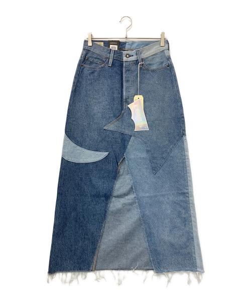 LEVI'S PReMIUM（リーバイス プレミアム）LEVI'S PReMIUM (リーバイス プレミアム) ICON LONG SKIRT GIDDY UP ブルー サイズ:S 未使用品の古着・服飾アイテム