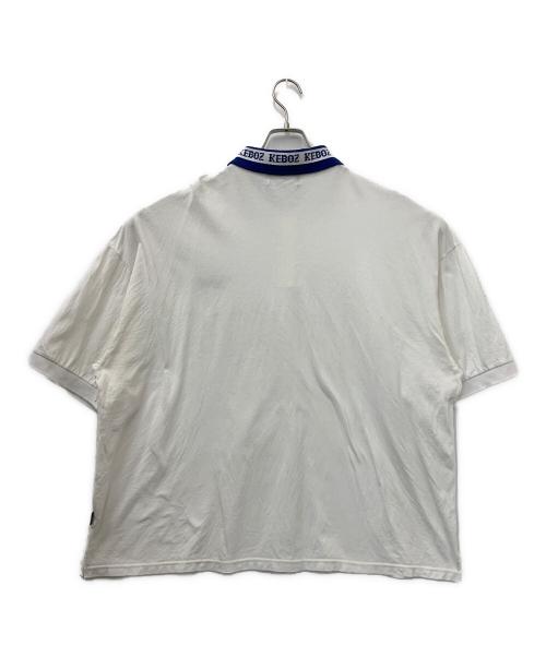 KEBOZ（ケボズ）KEBOZ (ケボズ) ポロシャツ ホワイト×ブルー サイズ:XLの古着・服飾アイテム