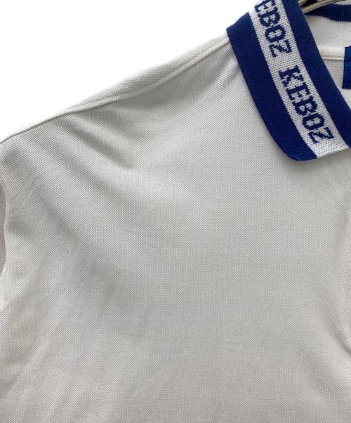 KEBOZ（ケボズ）KEBOZ (ケボズ) ポロシャツ ホワイト×ブルー サイズ:XLの古着・服飾アイテム