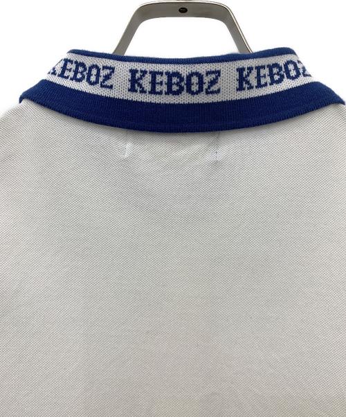 KEBOZ（ケボズ）KEBOZ (ケボズ) ポロシャツ ホワイト×ブルー サイズ:XLの古着・服飾アイテム