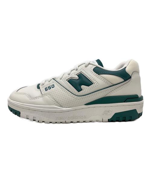 NEW BALANCE（ニューバランス）NEW BALANCE (ニューバランス) ローカットスニーカー ホワイト×グリーン サイズ:25の古着・服飾アイテム
