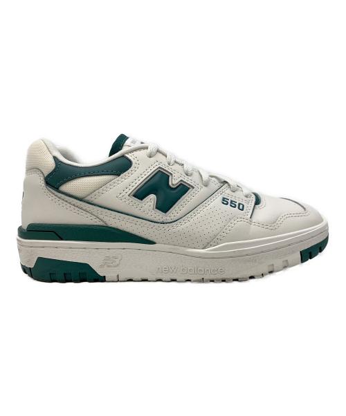 NEW BALANCE（ニューバランス）NEW BALANCE (ニューバランス) ローカットスニーカー ホワイト×グリーン サイズ:25の古着・服飾アイテム